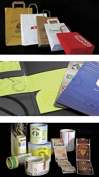 Edizioni, immagine coordinata, calendari, shopping bags, carpette, etichette adesive in bobina, etichette adesive a foglio, cartellini, cluster
